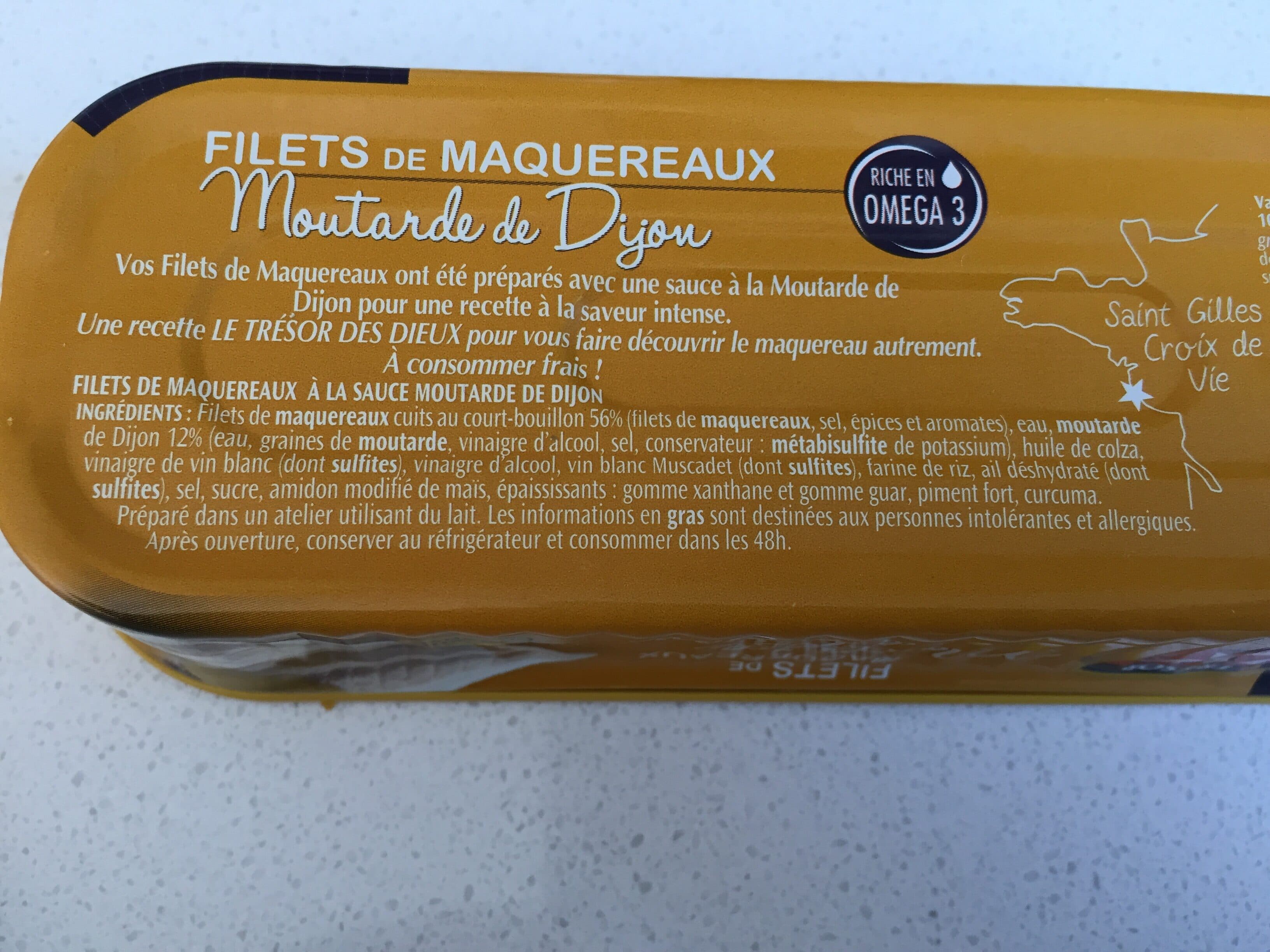 Les dieux Filets de maquereaux à la moutarde de Dijon packshot