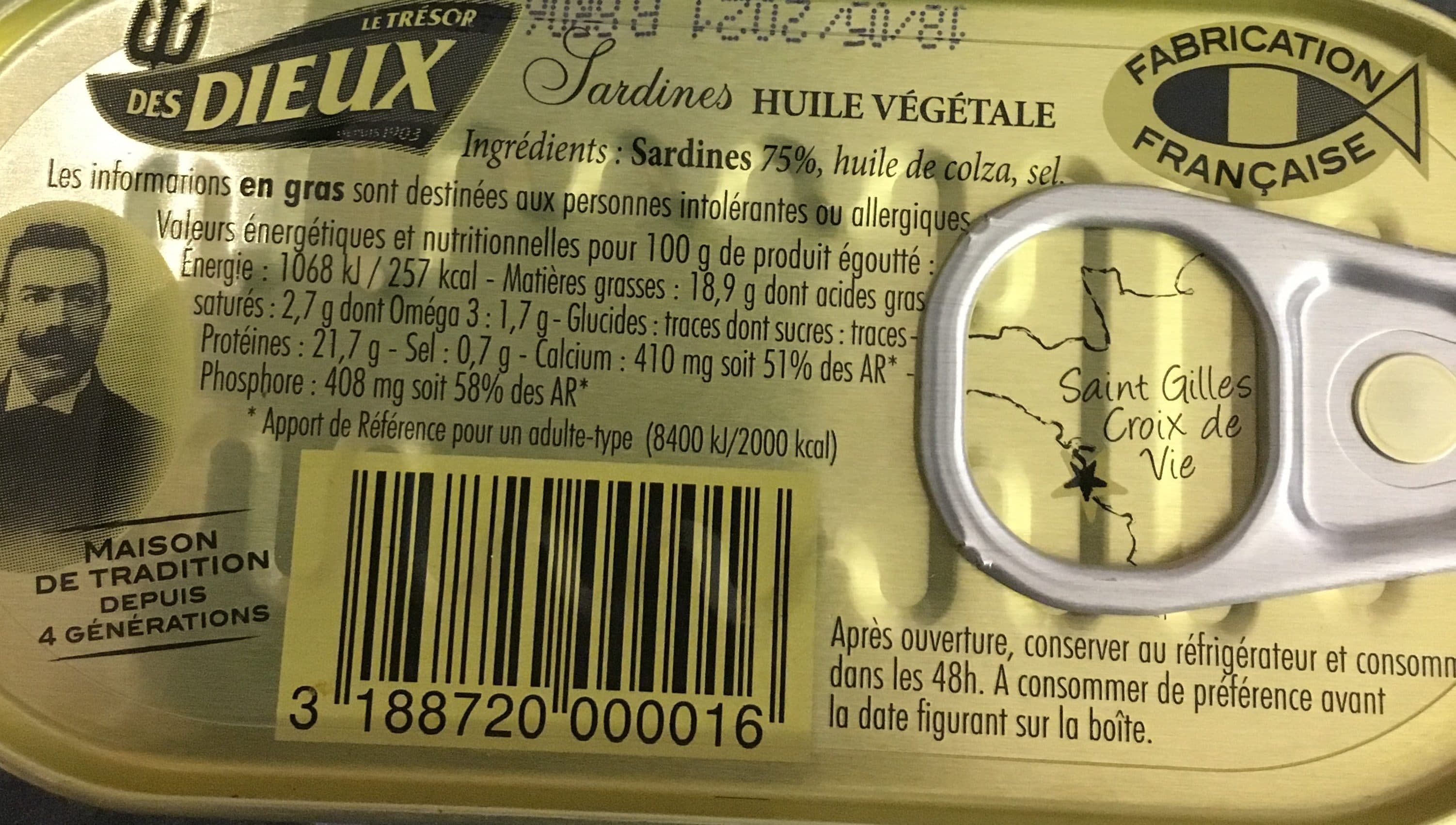Les dieux Sardine Huile Les Dieux 3X1 / 15 packshot