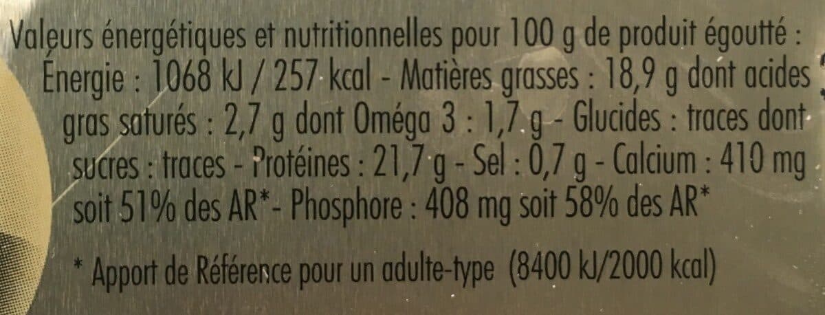 Open Food Facts Sardines huile les dieux gendreau lot 2x1/10 packshot