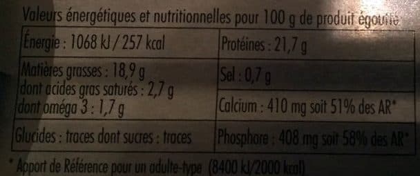 Les Dieux Sardine Les Dieux Huile végétal packshot
