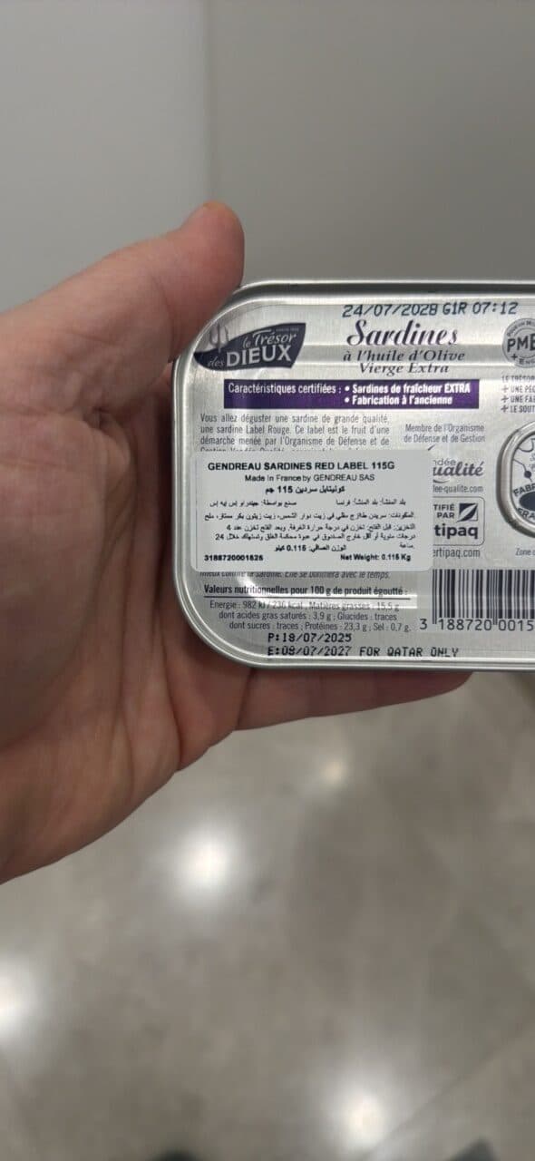 le Trésor des Dieux Sardines Label Rouge huile d'olive packshot