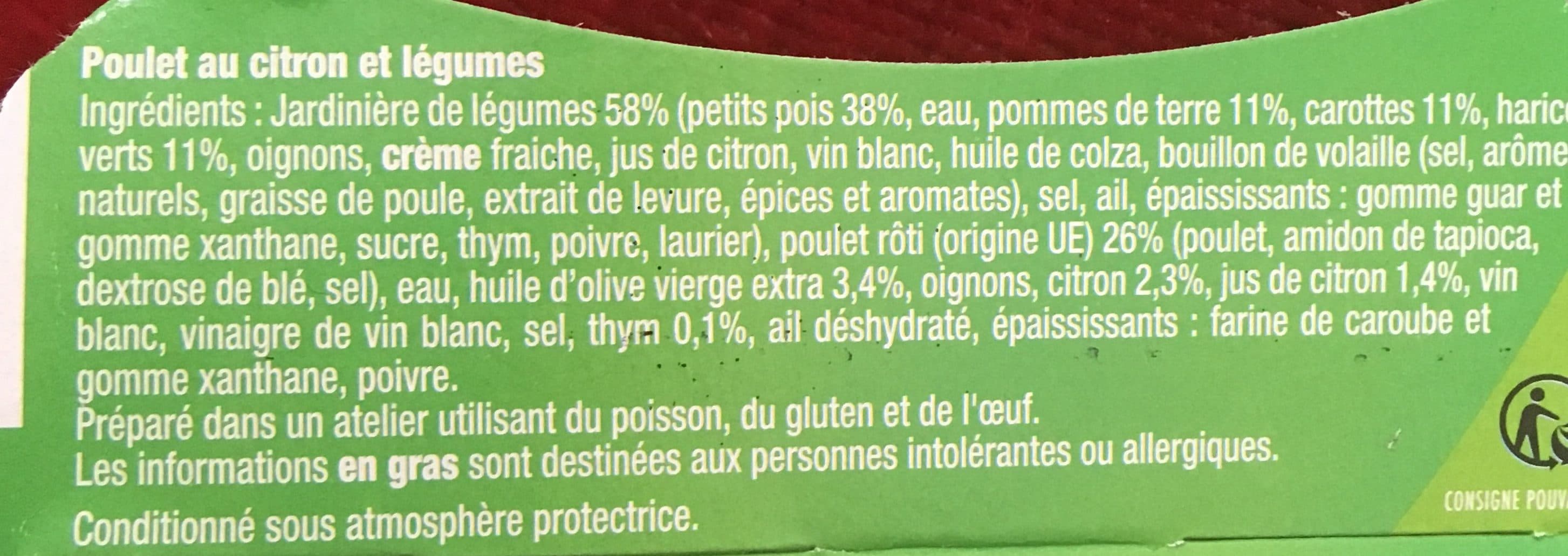 La Cuisine d’Océane poulet mariné au citron et légumes du jardin packshot