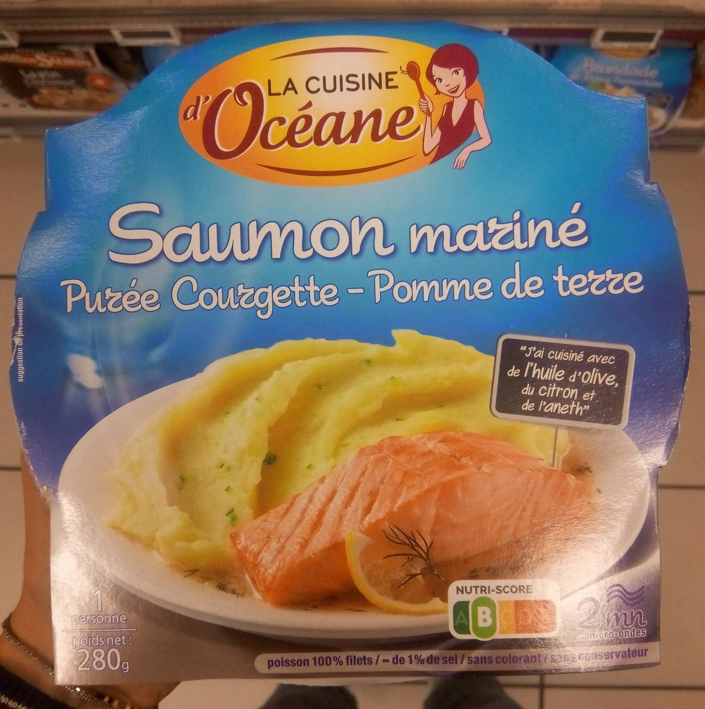 La Cuisine d'Océane Saumon Mariné & Purée de Courgette et Pomme de terre packshot