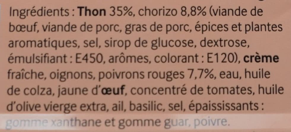 Le Trésor des Dieux Tartinable Thon Chorizo Poivron packshot
