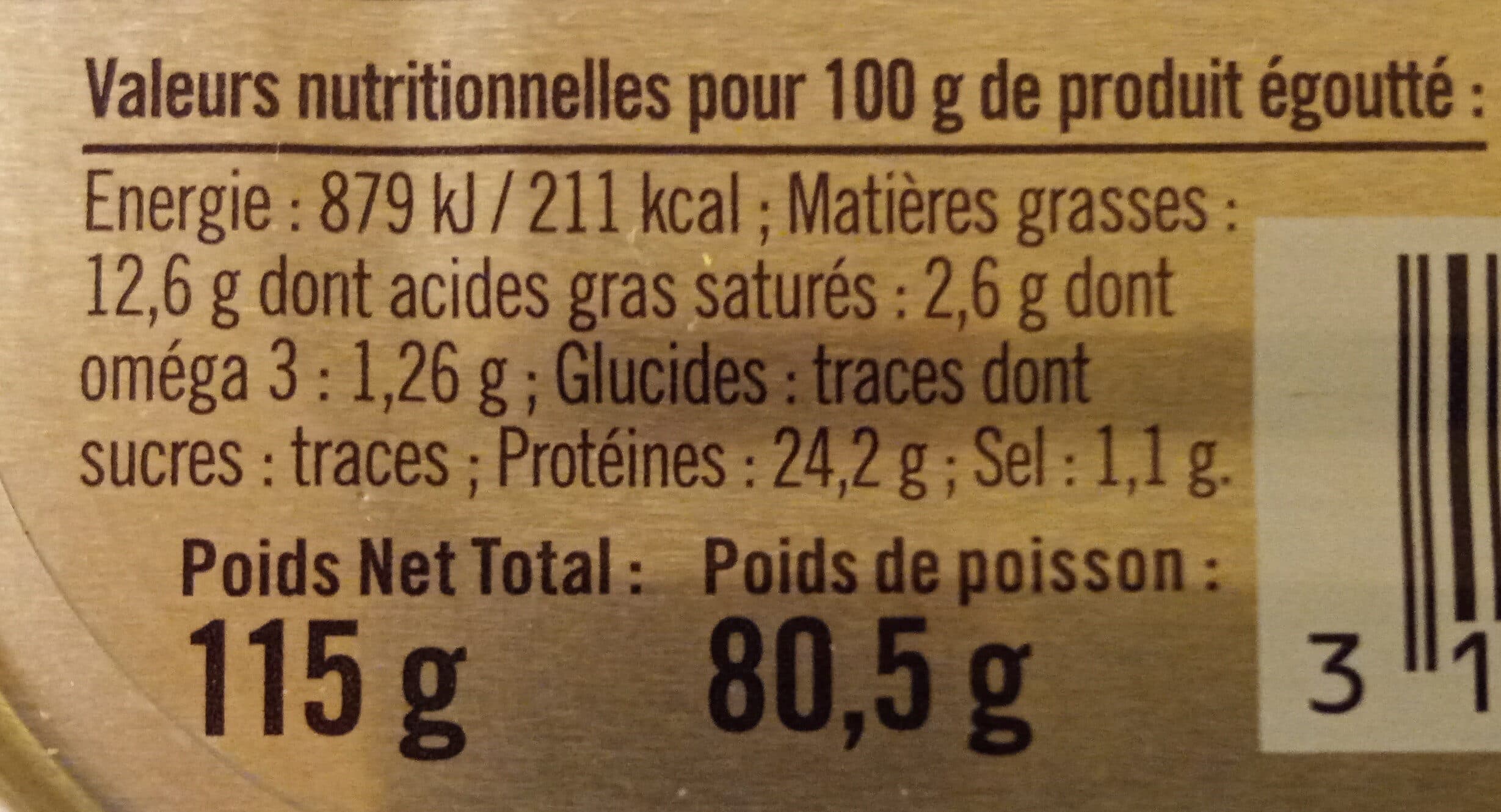 Le Trésor des Dieux Anchois entiers à l'huile d'olive packshot