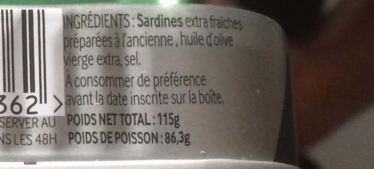 Le Tresor Des Dieux Sardines à l'huile d'olive extra vierge packshot
