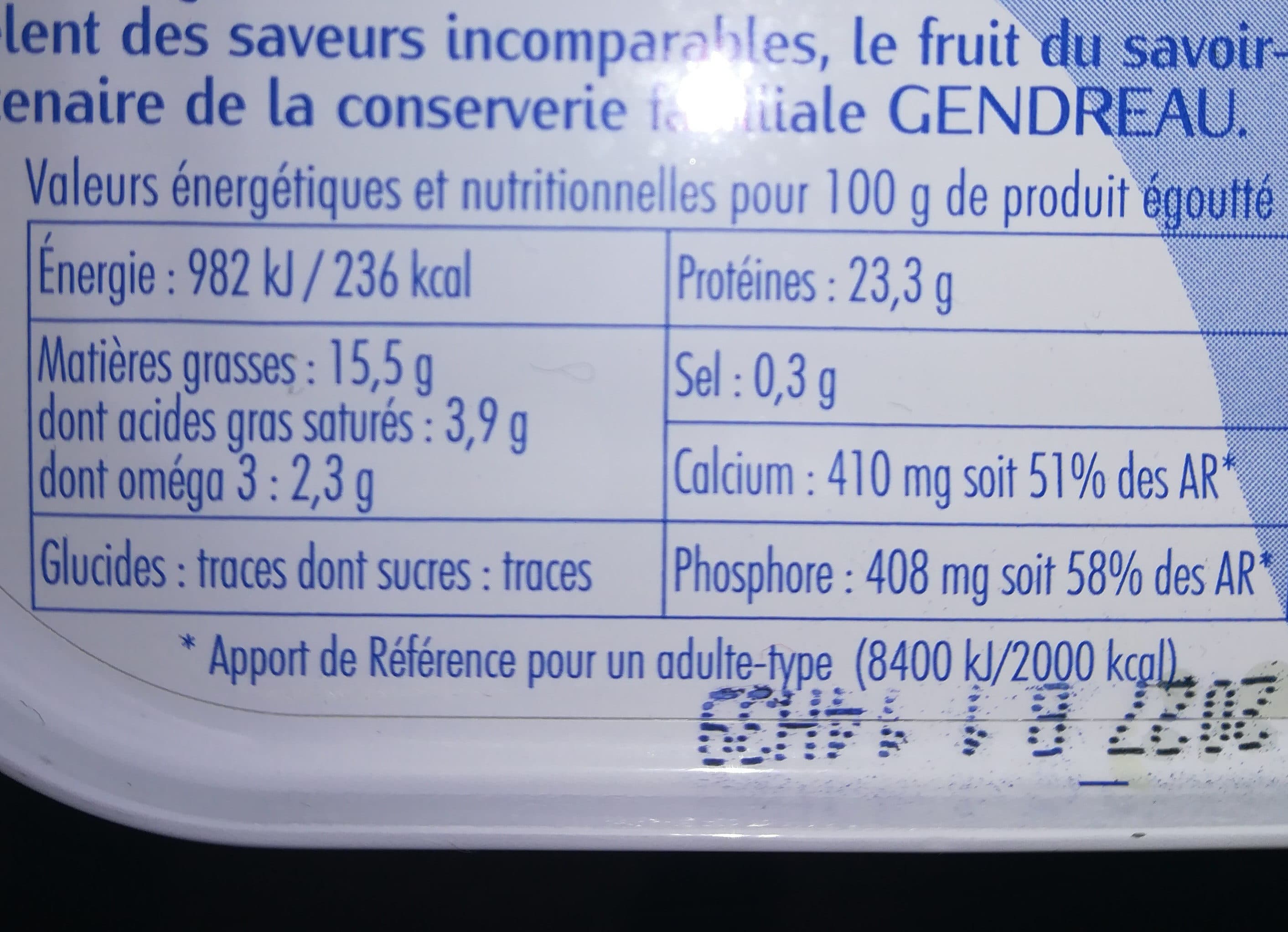 Le trésor des dieux 1/6 sardines de Noirmoutier packshot
