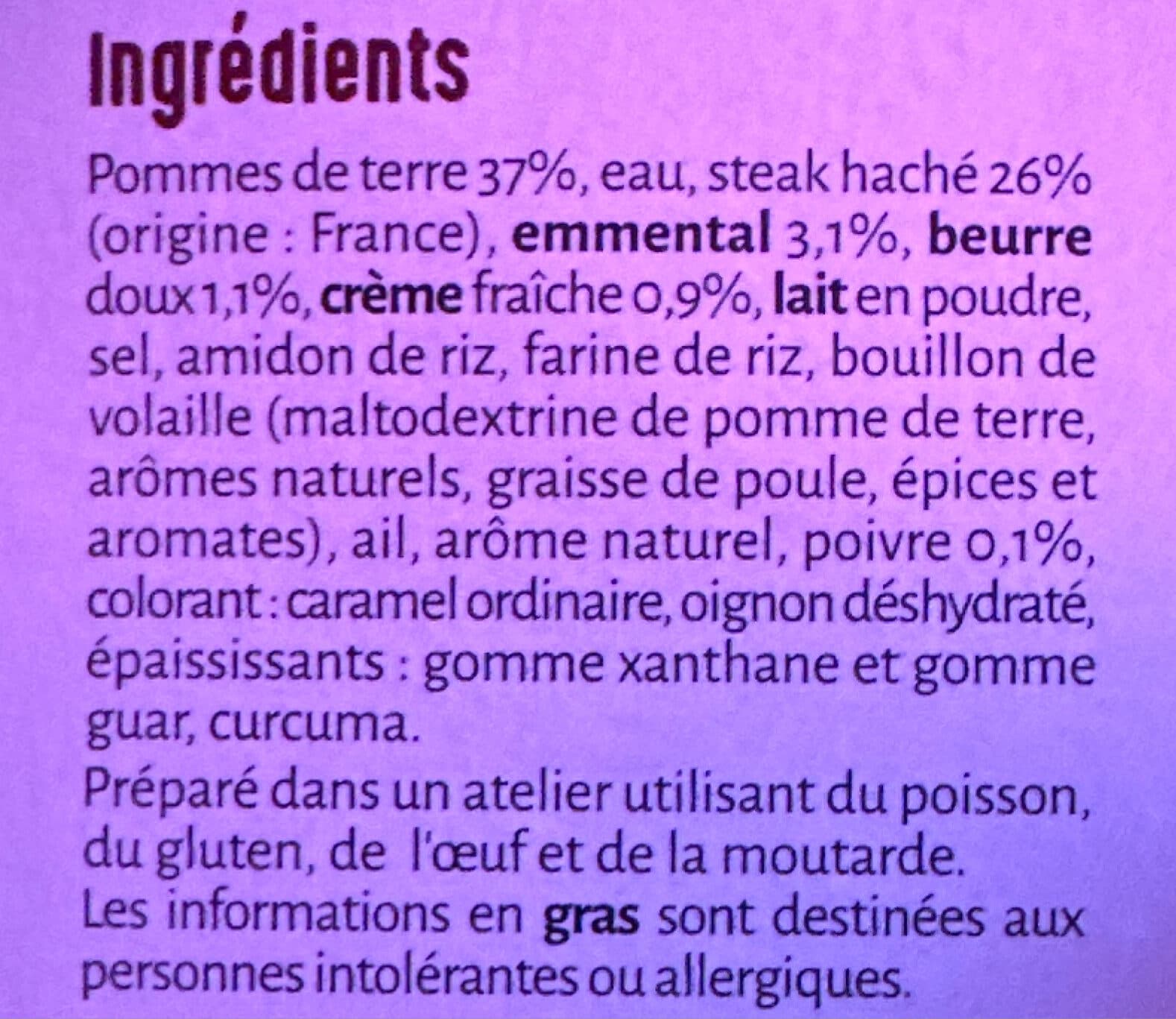 La Cuisine d'Océane Steak haché - purée à l'Emmental packshot