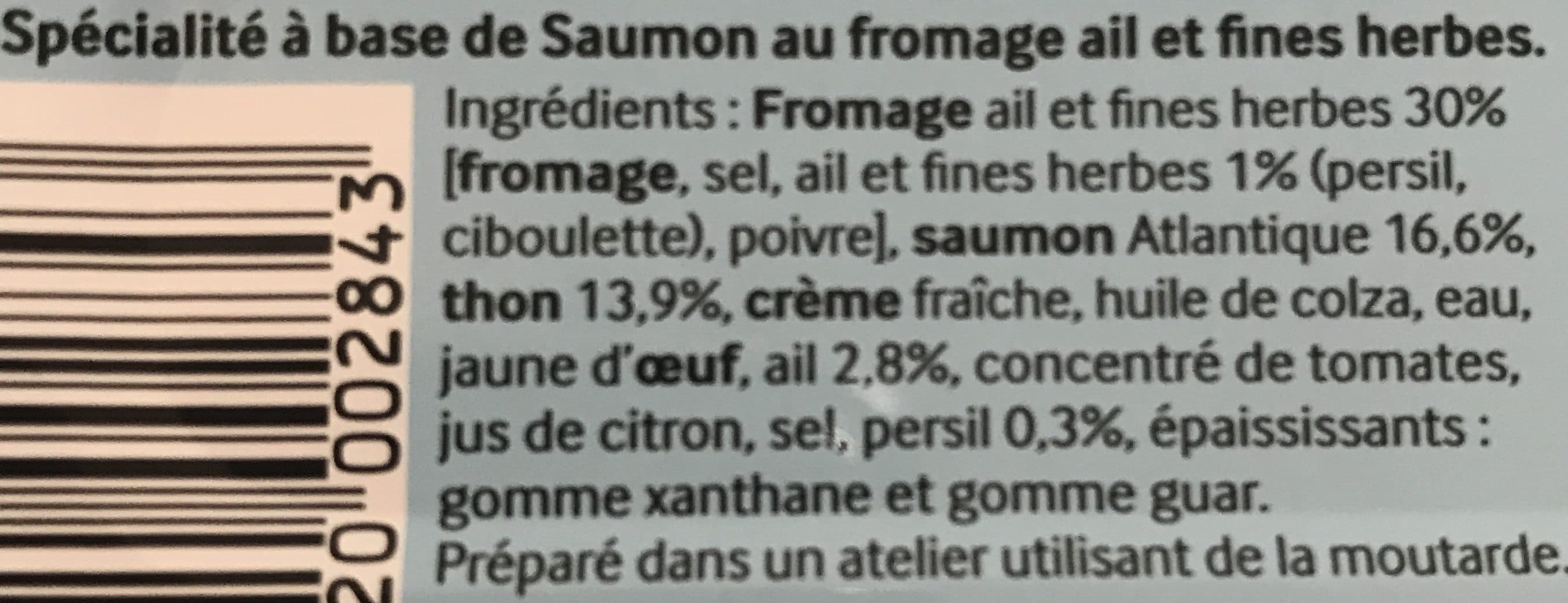 Le Tresor Des Dieux Les tartinables Saumon au fromage Ail et Fines herbes packshot