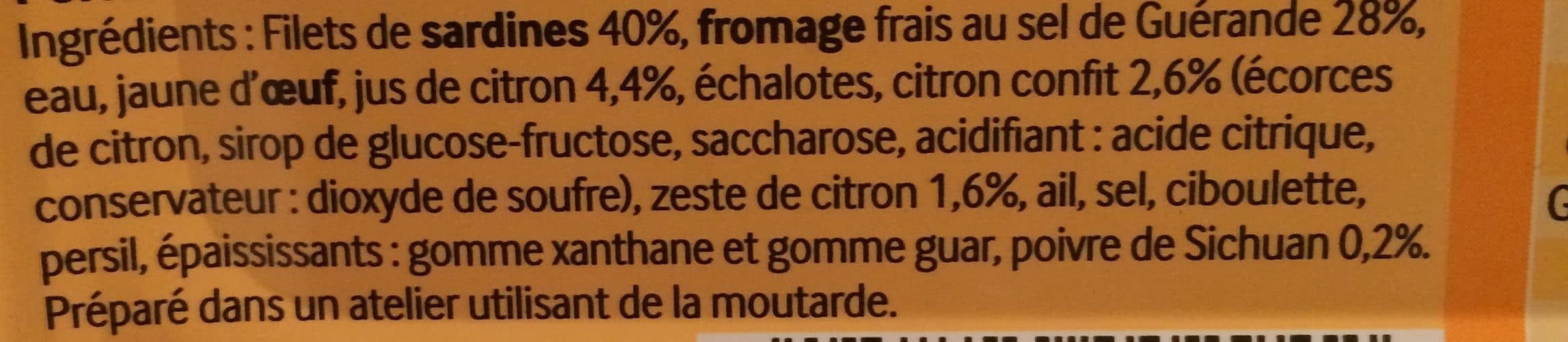 Le Trésor Des Dieux Sardine citron confit et poivre de Sichuan packshot