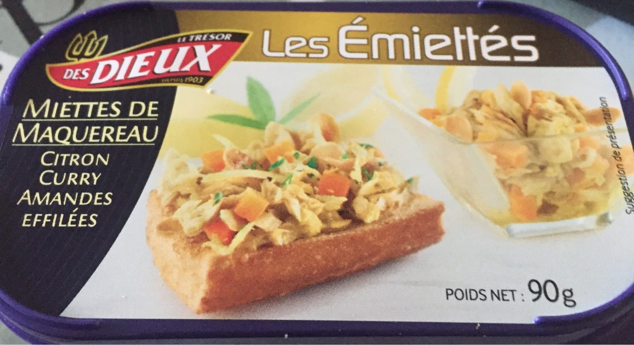 Le Tresor Des Dieux Emietté de maquereaux citron curry amandes grillées LES DIEUX packshot