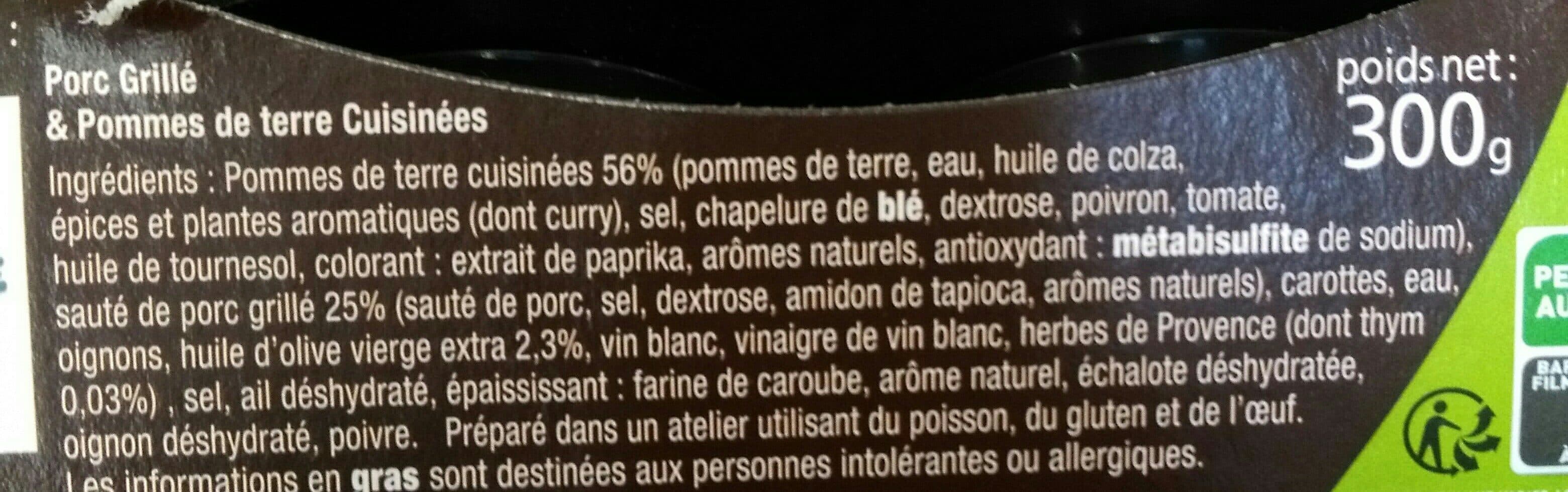 Oceane Porc grillé & Pommes de terre Cuisinées packshot