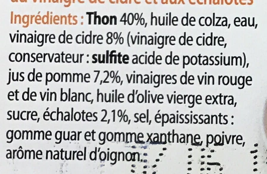 Le Trésor des Dieux Thon sauce vinaigrette packshot