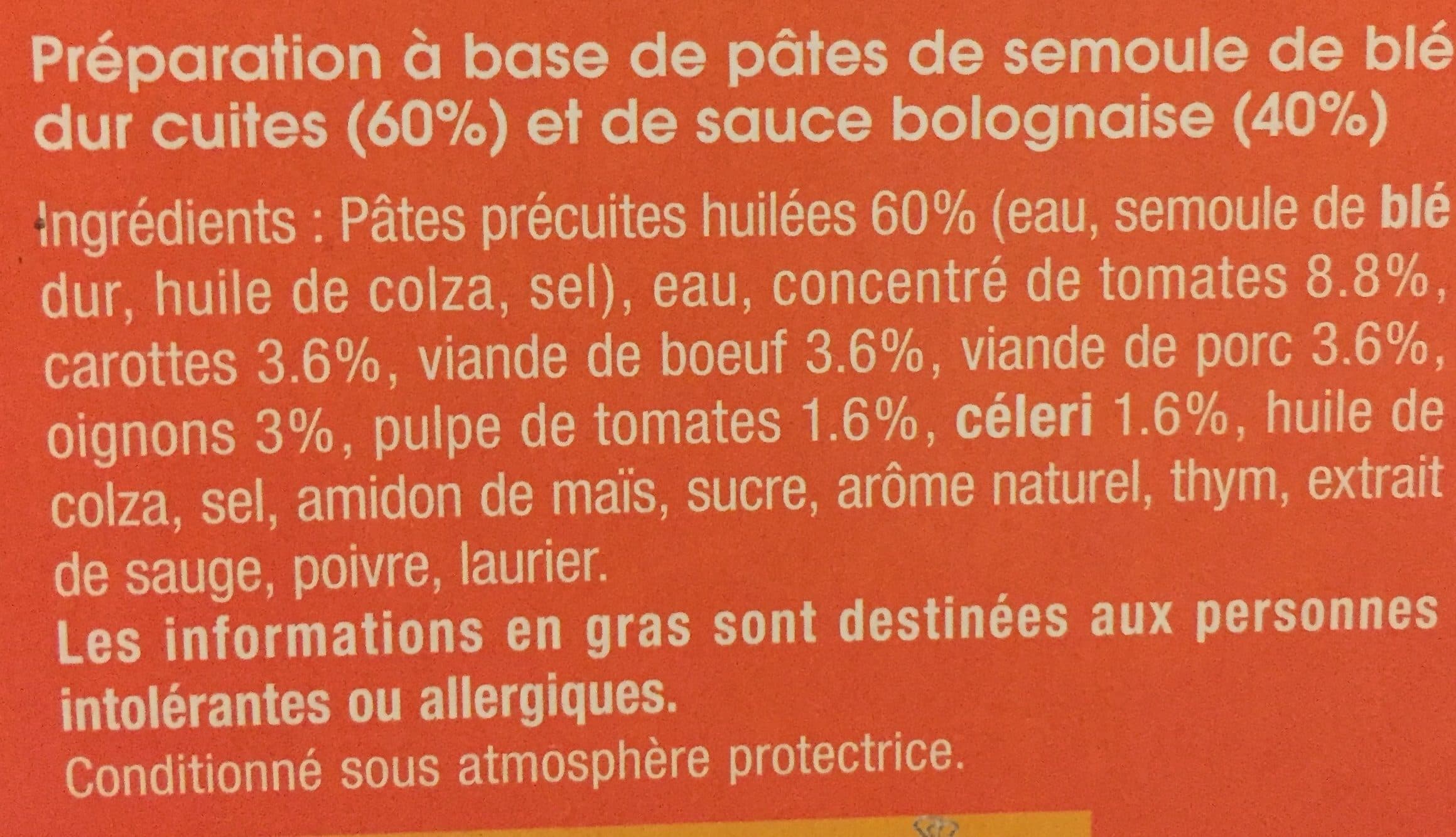 La Cuisine D'océane Torsades à la Bolognaise packshot