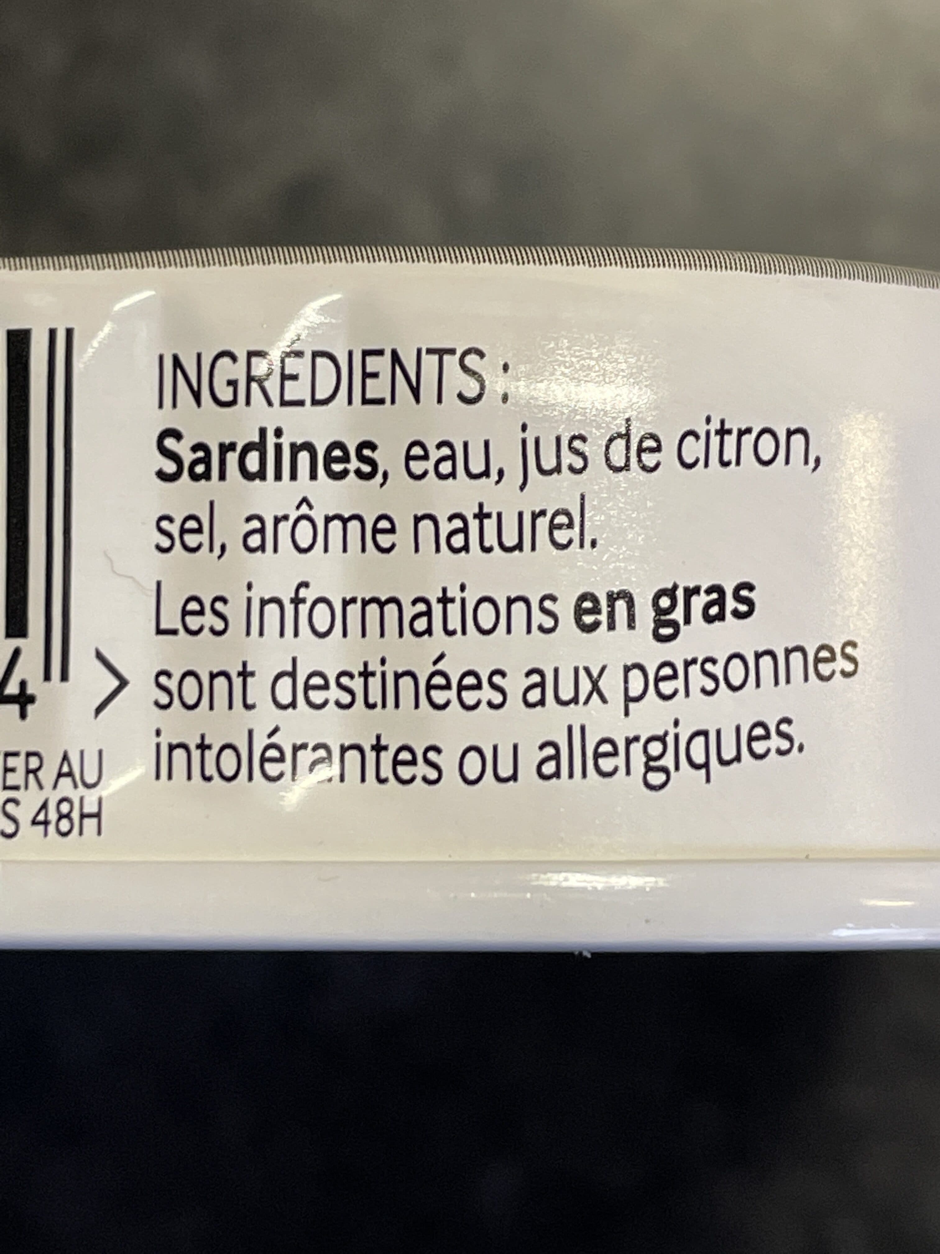 Le tresor des dieux Sardines au naturel packshot