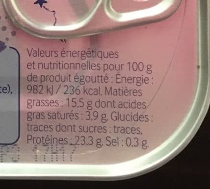 Le tresor des dieux Sardines huile d'olive vierge extra Millésime 2016 packshot