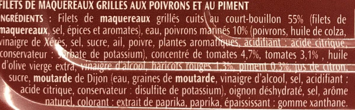 Le trésor des dieux Filets de maquereaux grillés hot et spicy packshot