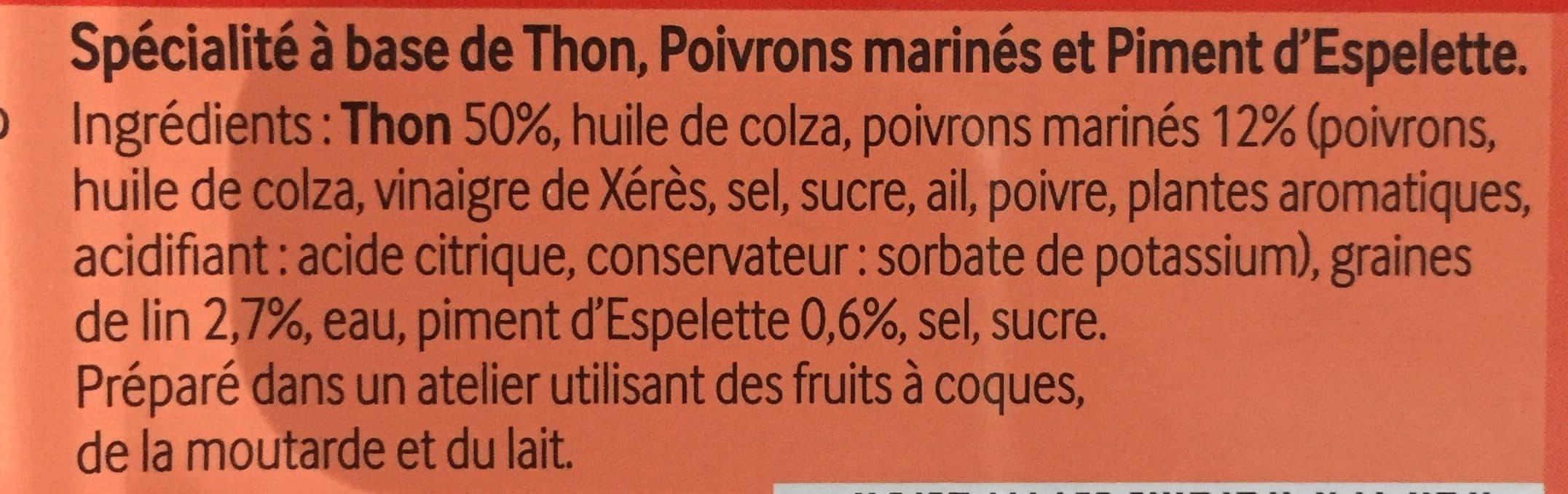 Le Trésor Des Dieux Les émiettés thon poivrons piment d’Espelette packshot