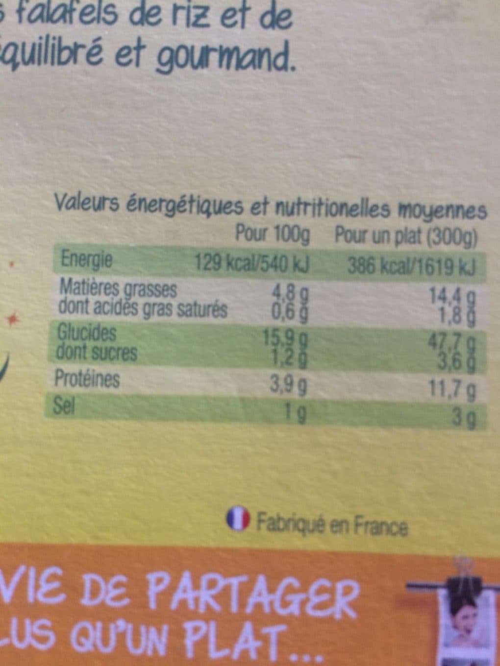 La Cuisine d'Océane Falafels Pois Chiches Coriandre & Menthe Riz et Quinoa packshot