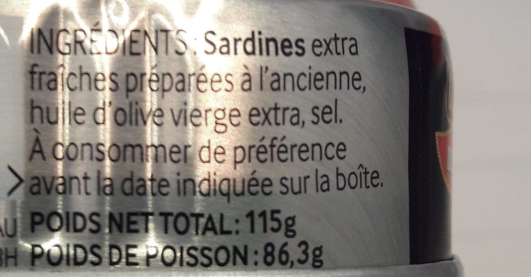 Le Trésor des Dieux Sardine huile d olive packshot