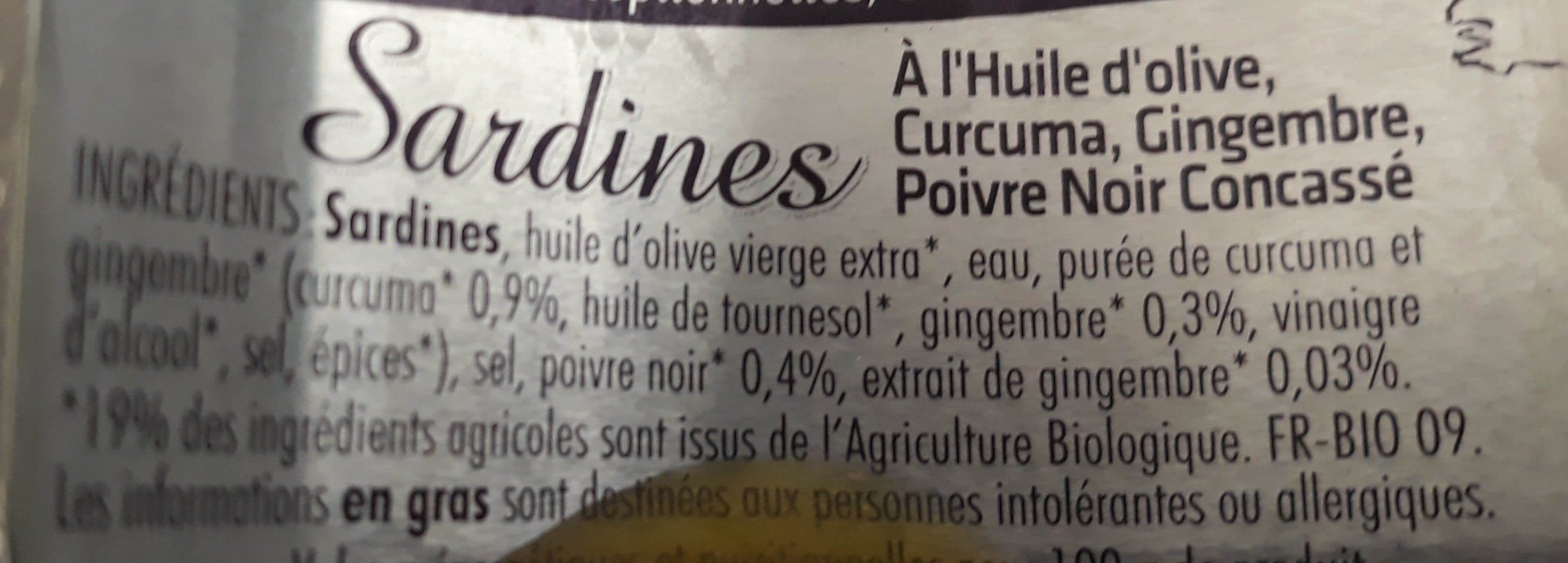 Le trésor des dieux 1/6 sardines detox curcuma poivre gingembre packshot