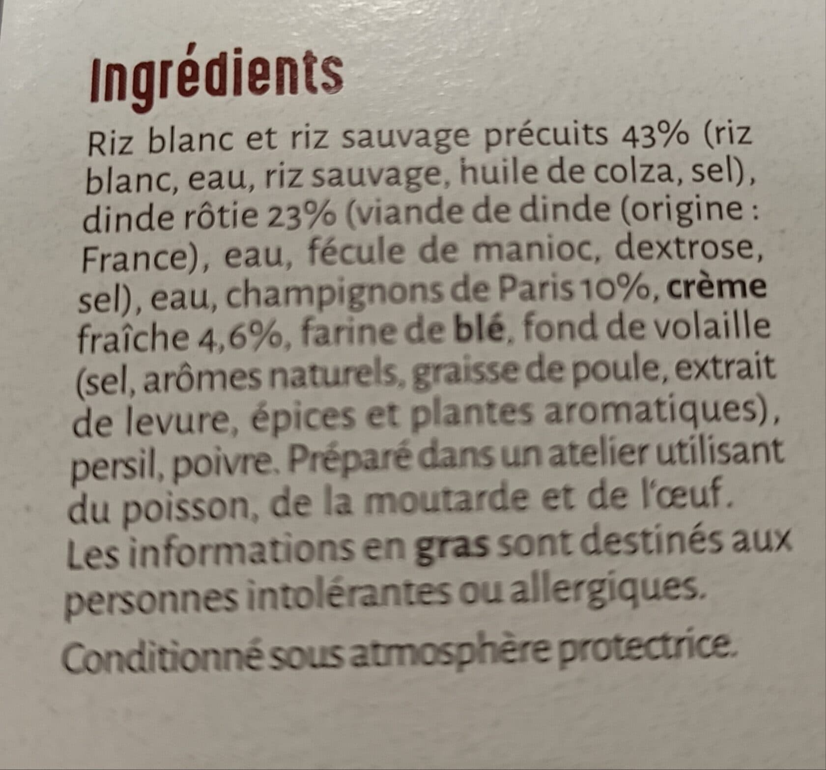 La Cuisine d'Océane Dinde rôtie champignons et Duo de riz packshot