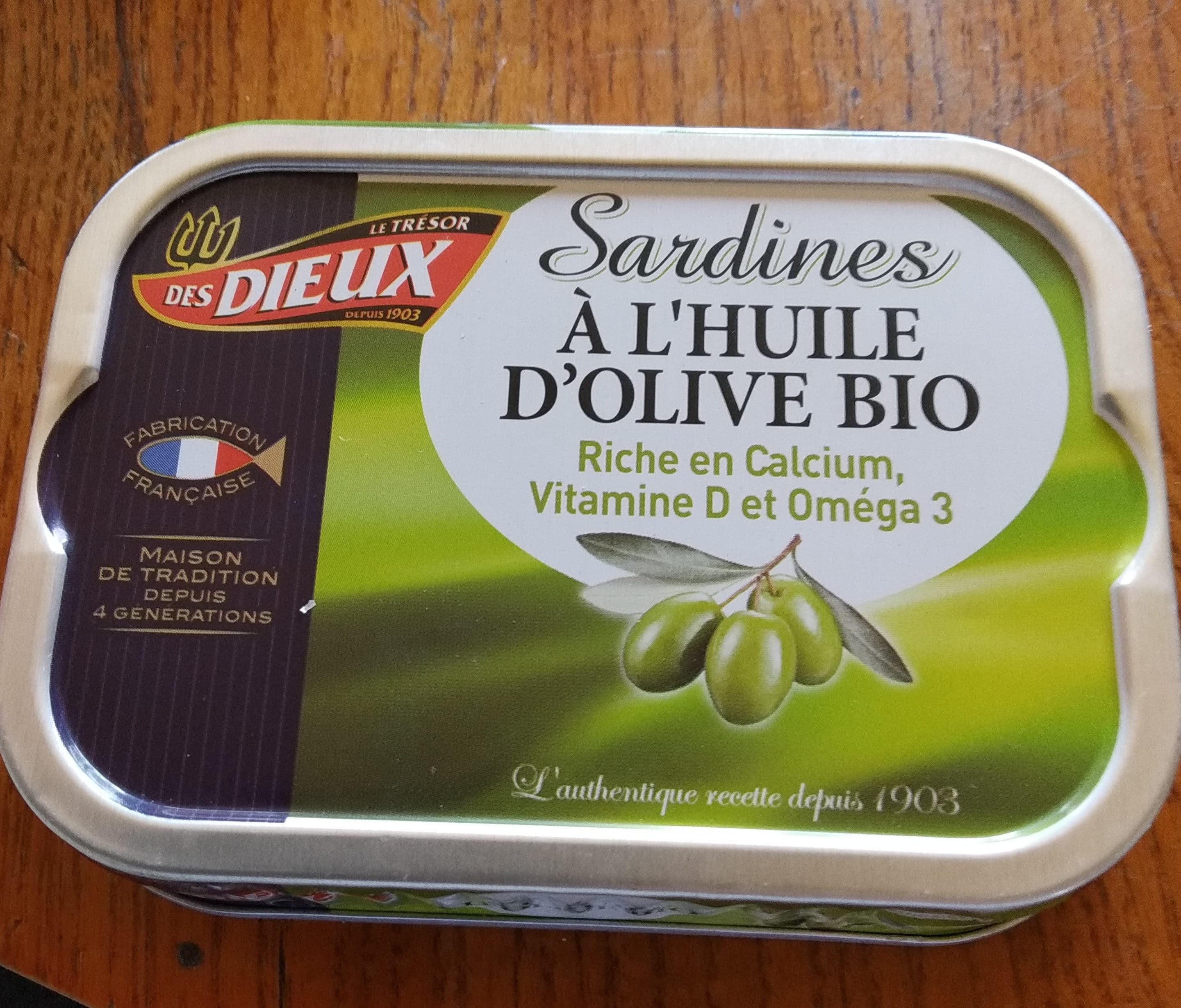 Le Trésor Des Dieux Sardines huile d'olive bio packshot