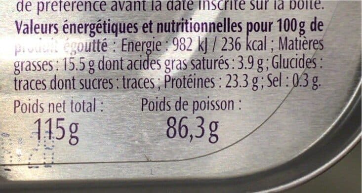 Le trésor des dieux Sardines Les Petites Sablaises packshot