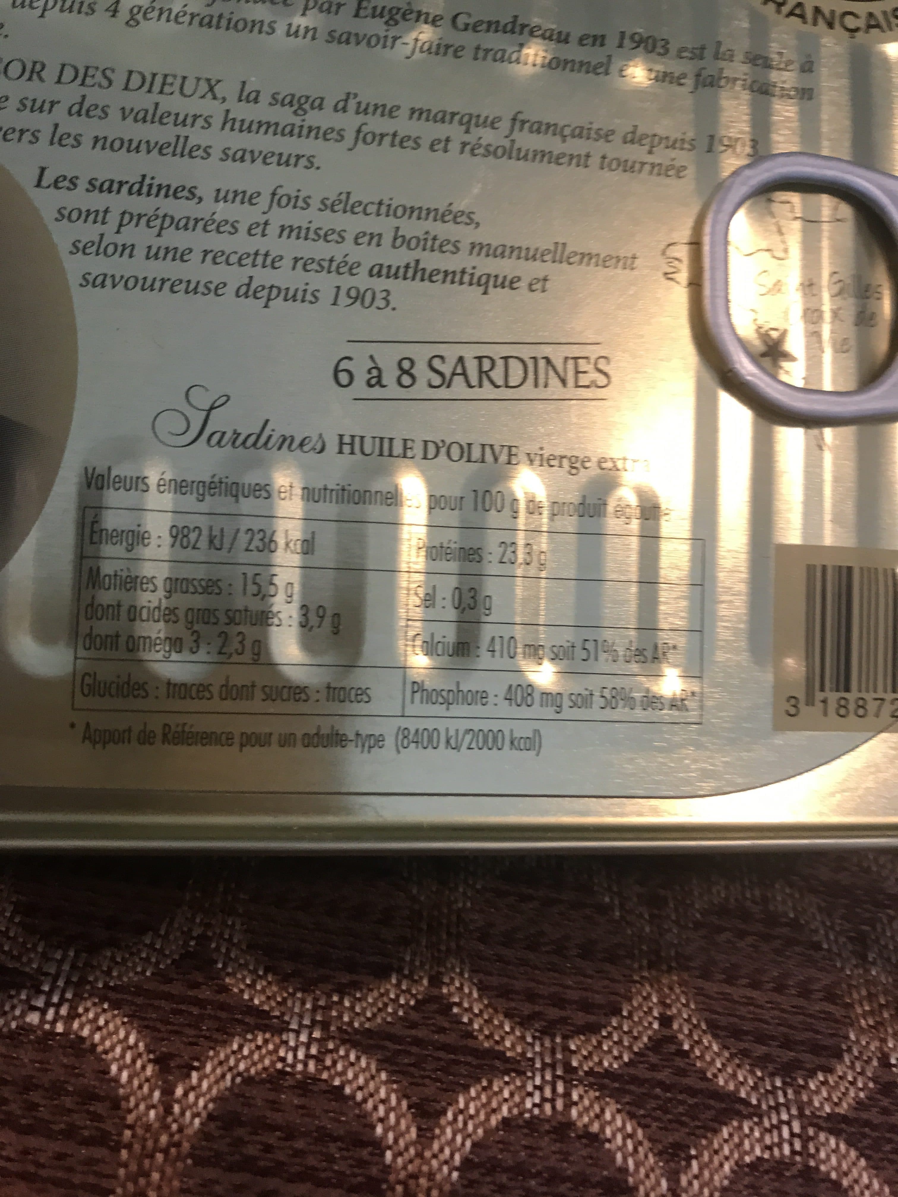 Le Trésor Des Dieux Sardines à l’huile packshot