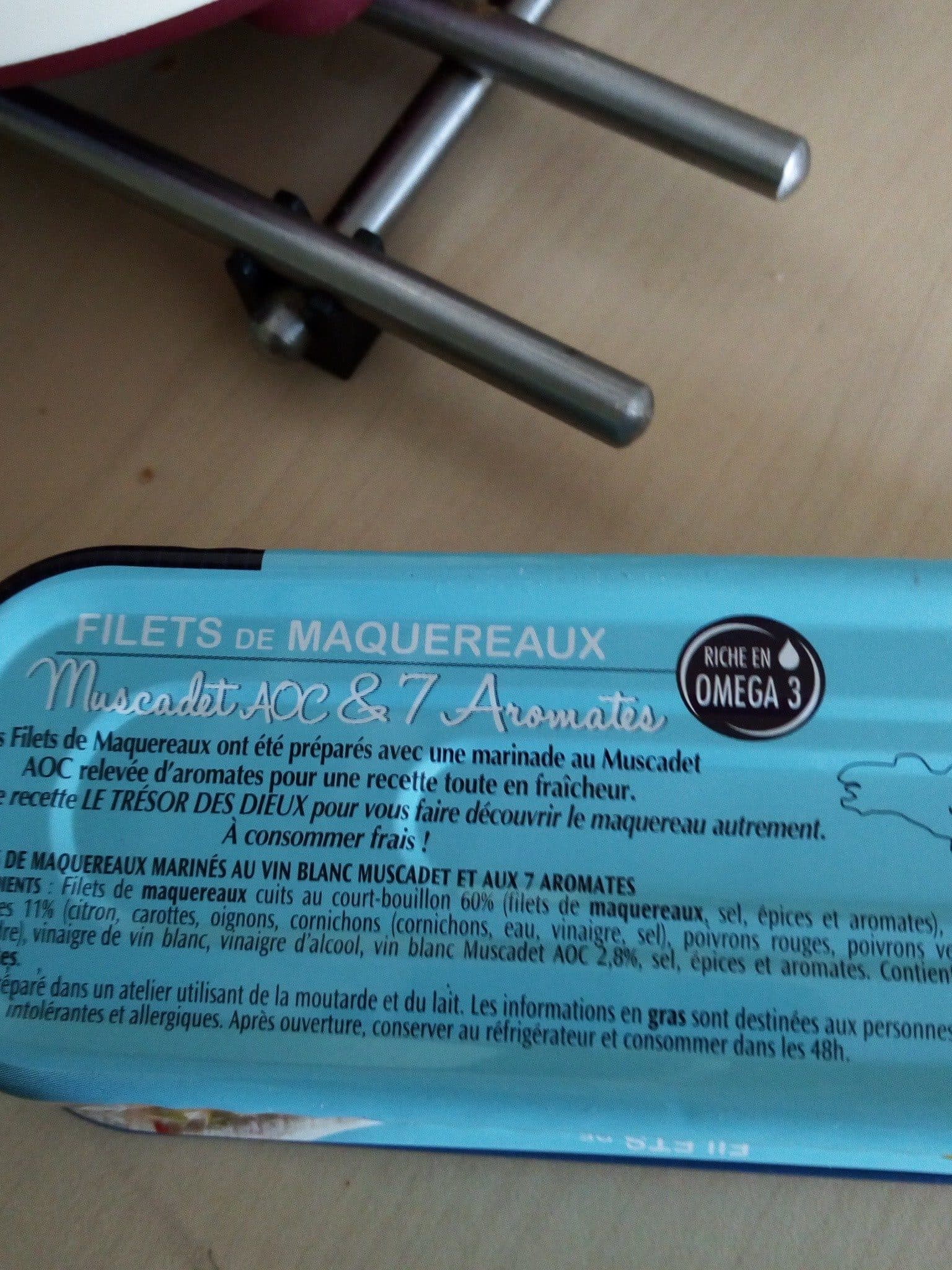 le trésor des dieux Filets de maquereaux muscadet et 7 aromates packshot