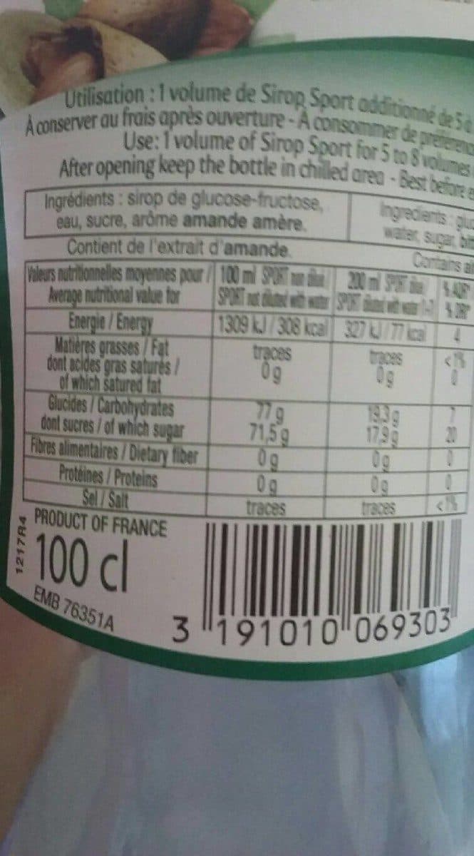 Open Food Facts Sirop packshot