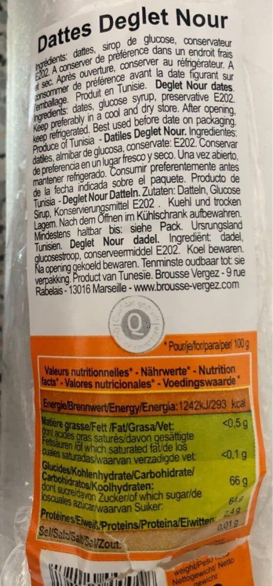 Brousse Vergez Dattes Deglet packshot