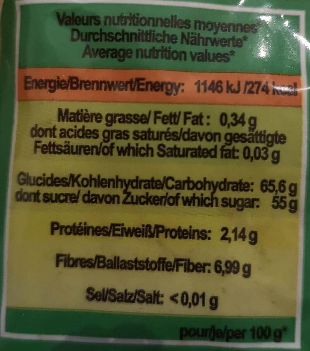 Vergez Brousse Dattes deglet nour, Biologique, moelleuses denoyautees, sachet packshot