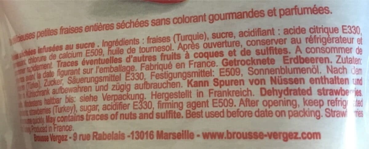 Brousse Vergez Fraises déshydratées packshot