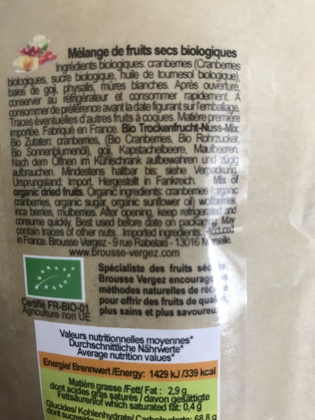 Brousse Vergez Melange super fruits packshot