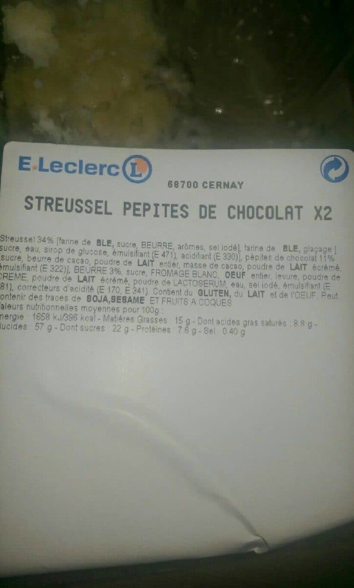 E.Leclerc Streusel pepite de chocolat packshot