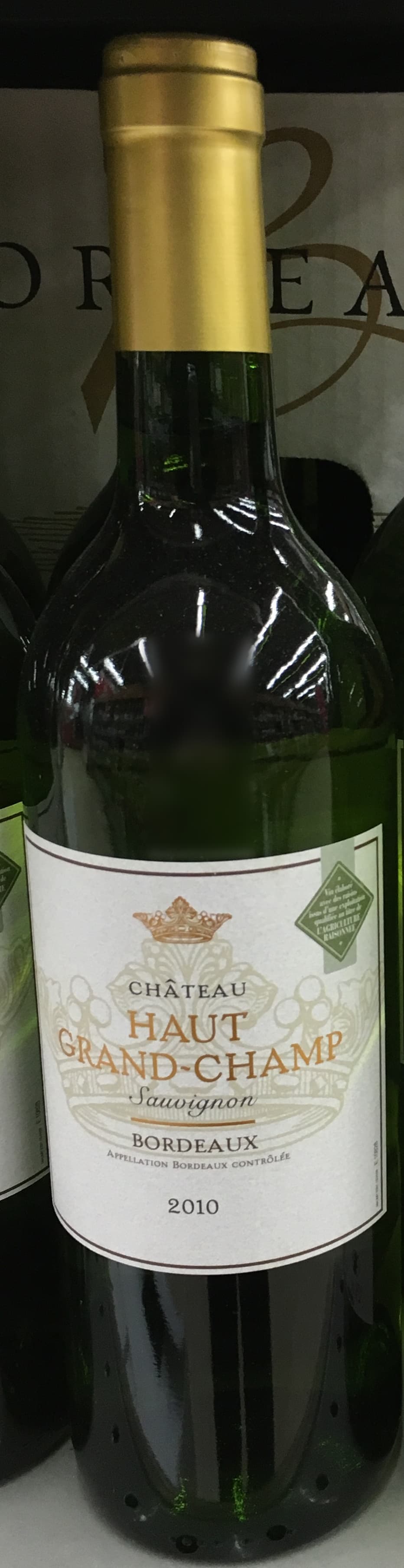 Yvon Mau Château Haut Grand-Champ Sauvignon Bordeaux 2010 packshot