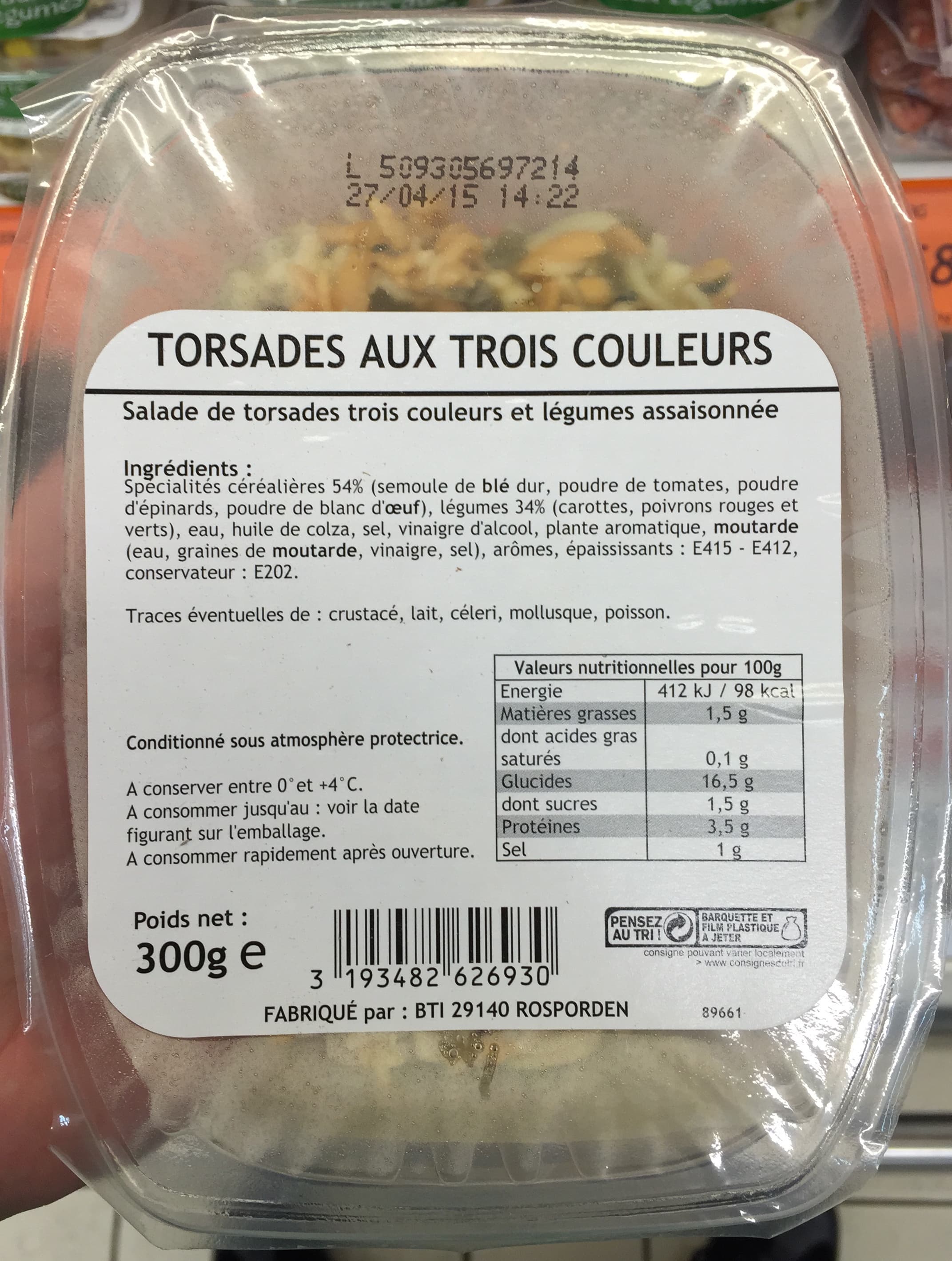 Sans marque Torsades aux trois couleurs packshot