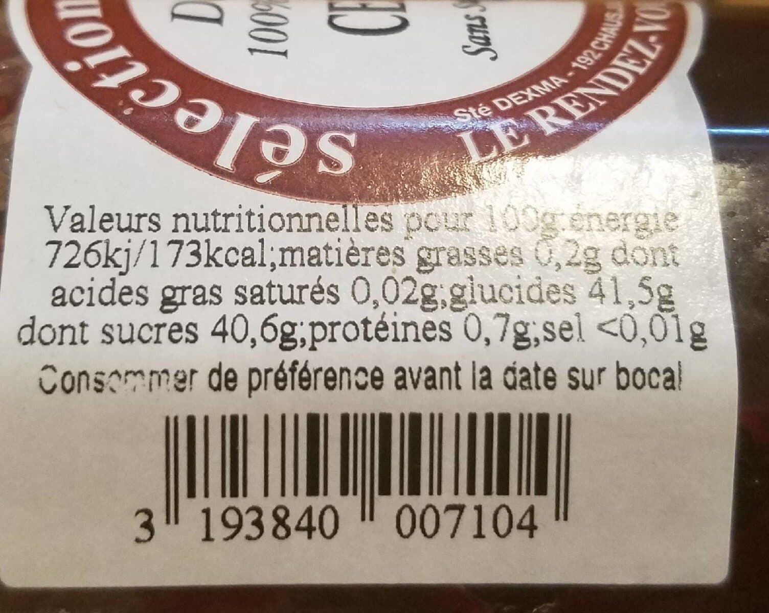 Open Food Facts Délice 100% fruits cerise packshot