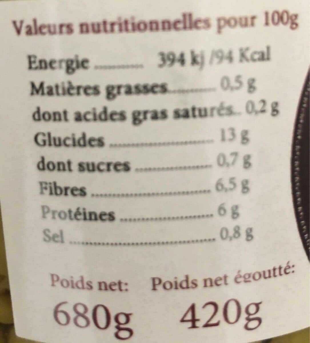 Raoul Gey Flageolets verts extra-fins au naturel packshot