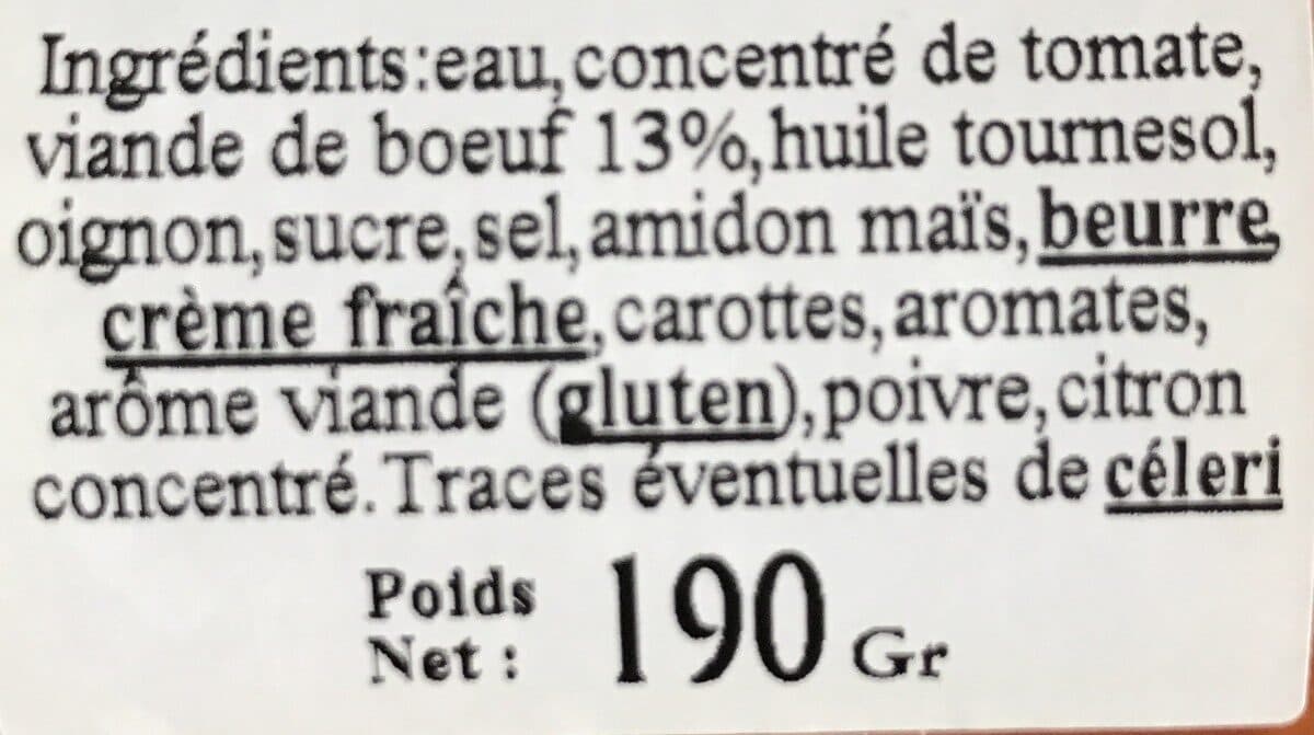 Open Food Facts Sauce tomate bolognaise packshot