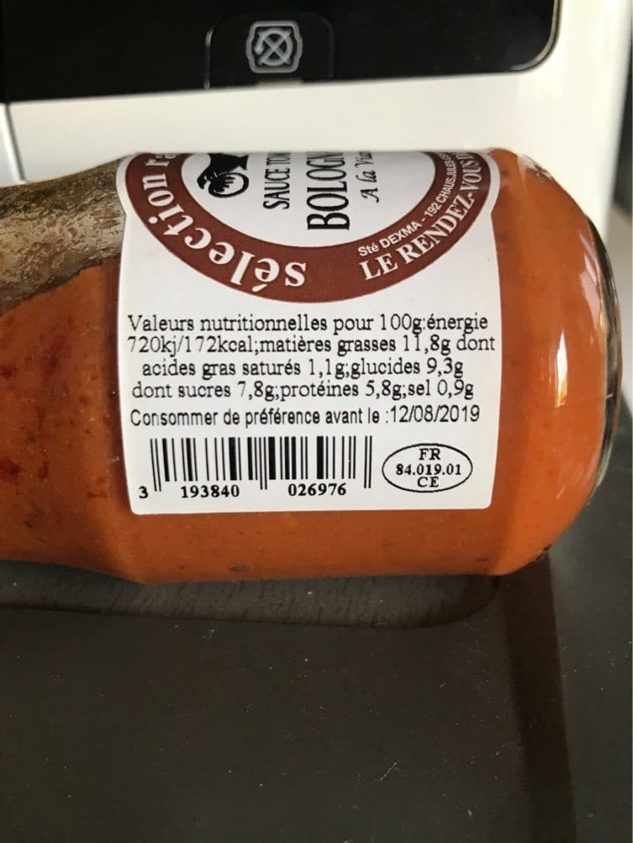 Open Food Facts Sauce tomate bolognaise packshot