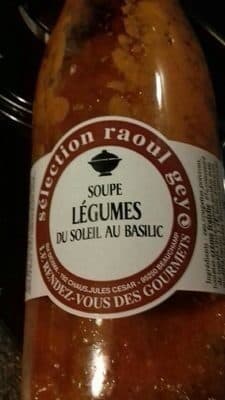 Raoul Gey Soupe legume du soleil au basilic packshot