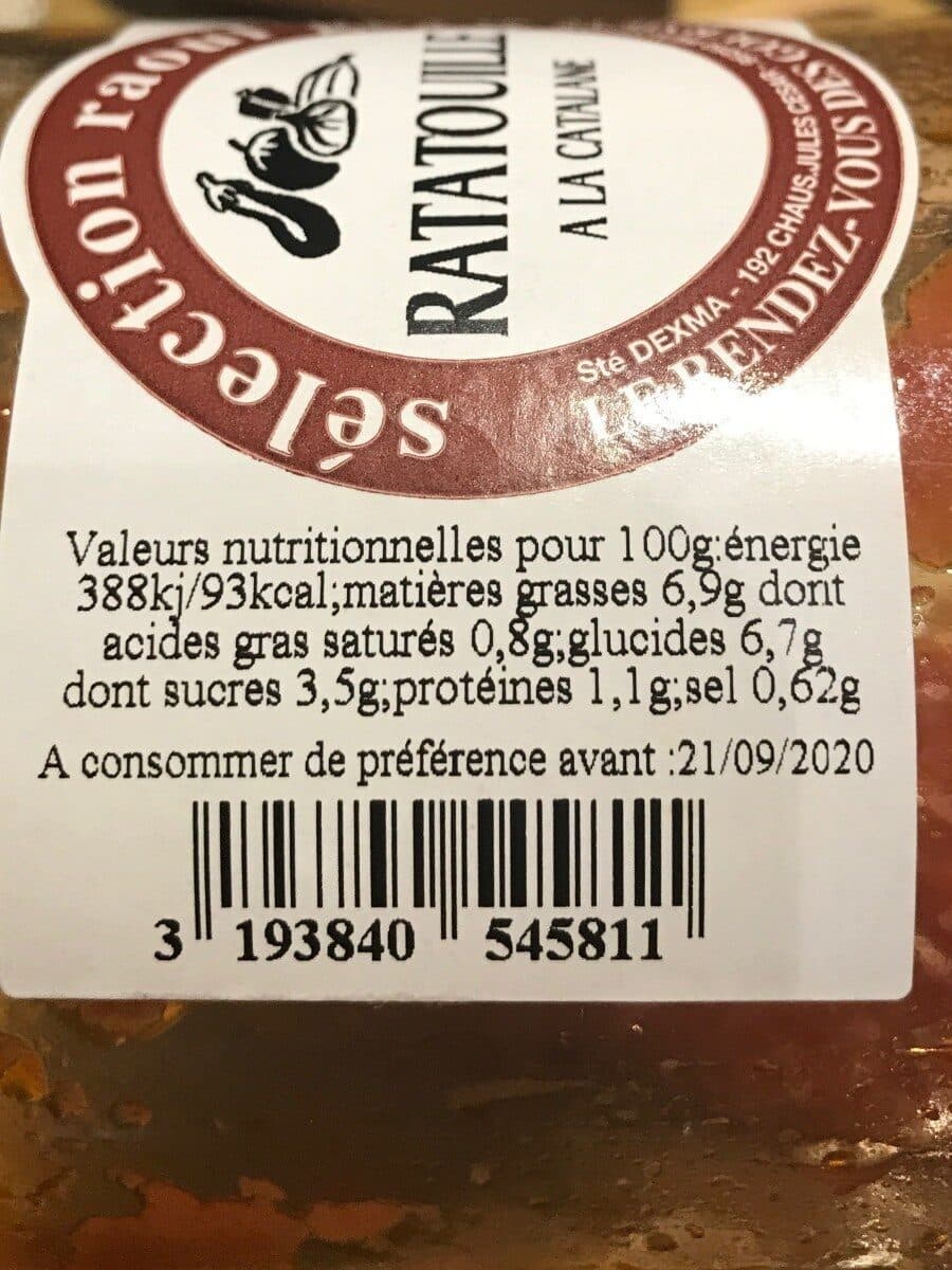 Open Food Facts RATATOUILLE A LA CATALANE packshot