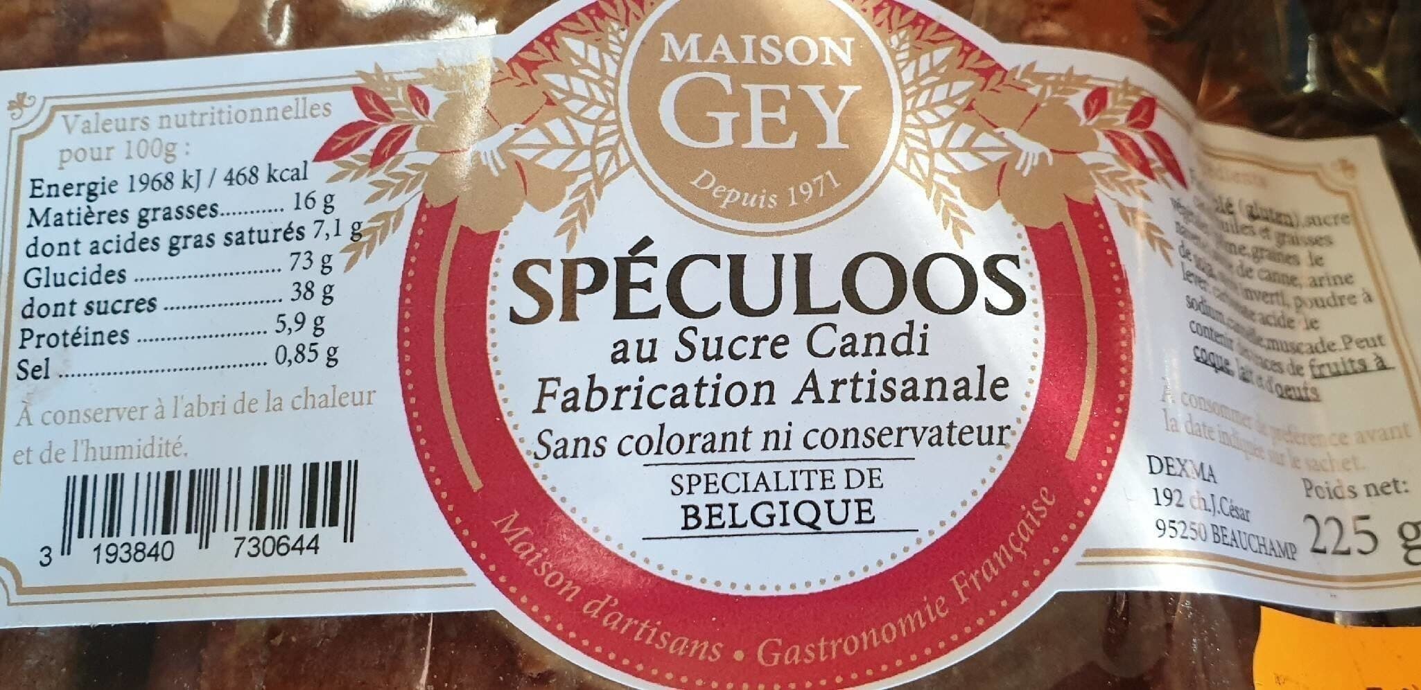 Open Food Facts Speculoos au sucre candi packshot