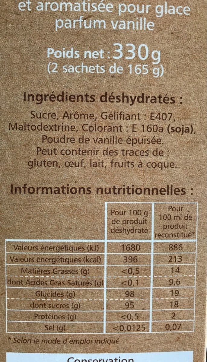 Lagrange Preparation pour glace vanille packshot