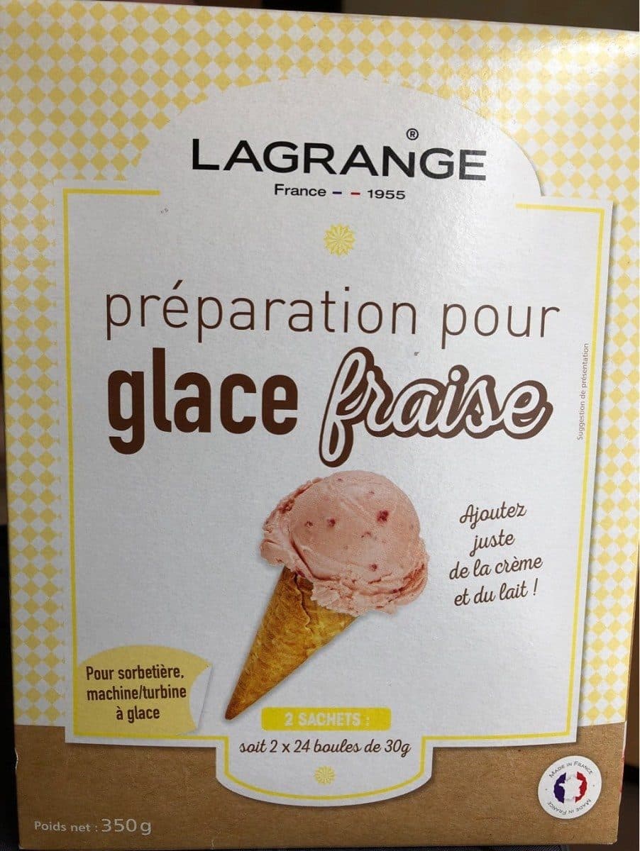 Lagrange Preparation pour glace fraise packshot