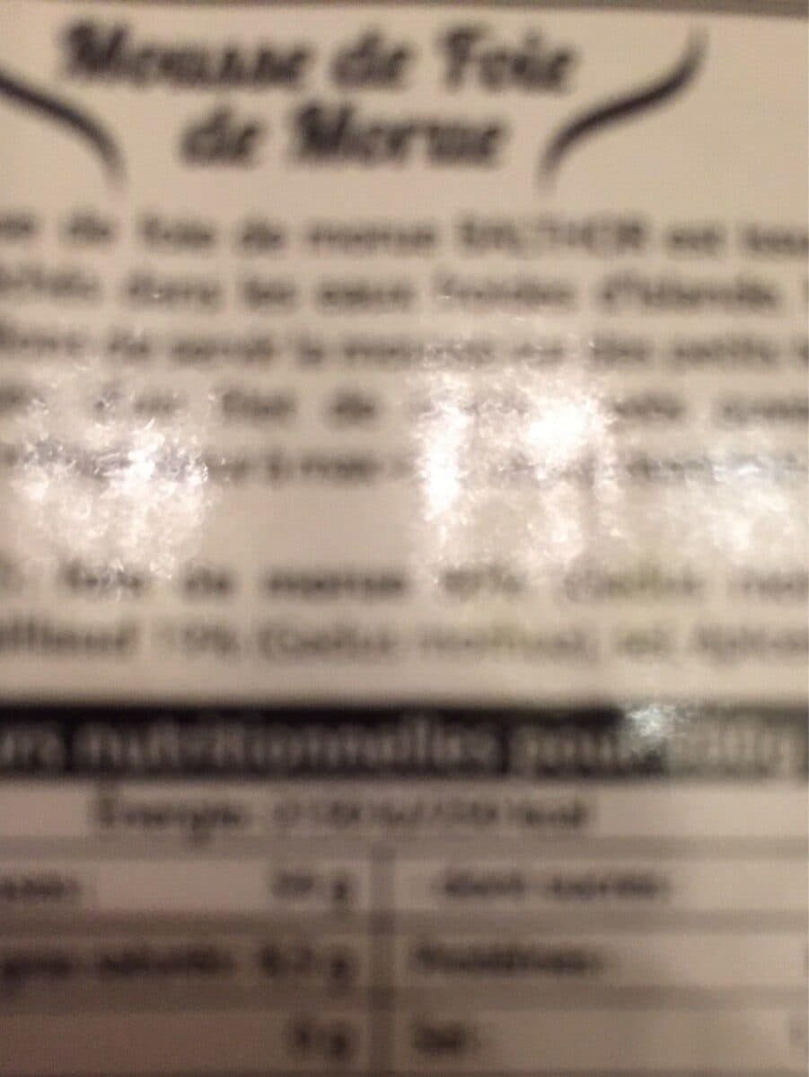 Balthor Mousse de foie de morue BALTHOR packshot