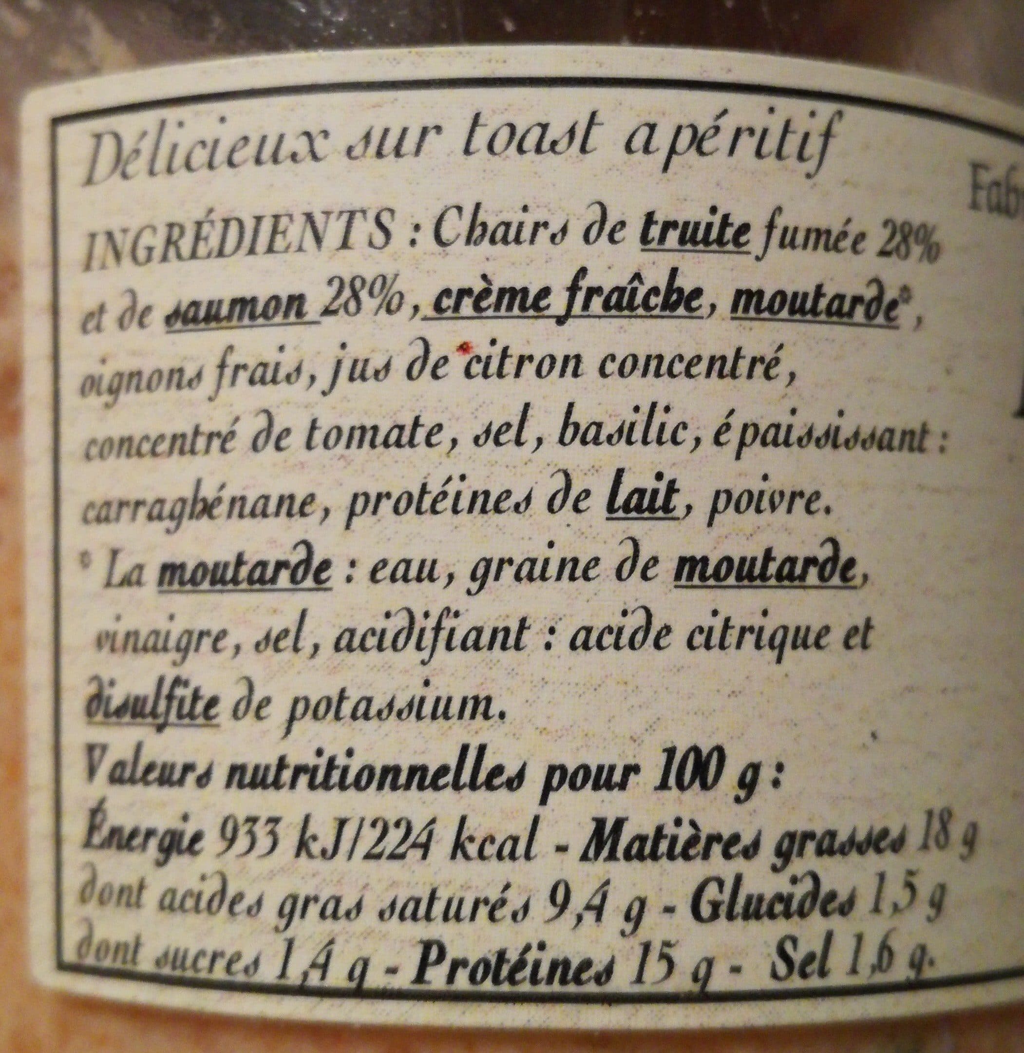 Crustine Rillettes de truite fumée packshot