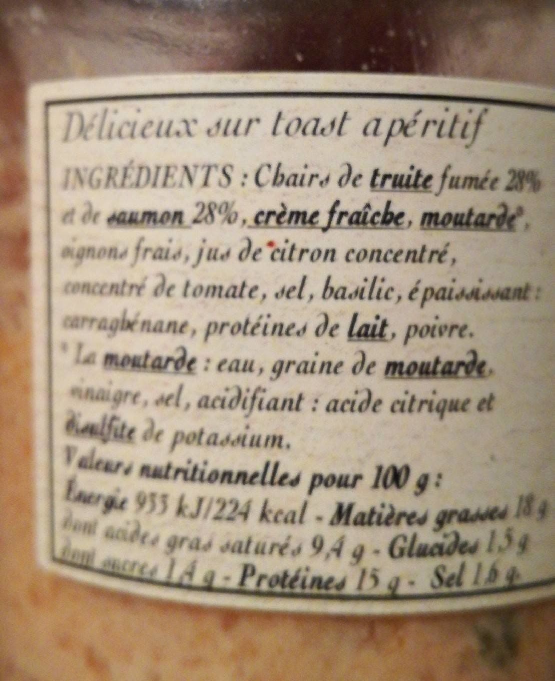 Crustine Rillettes de truite fumée packshot
